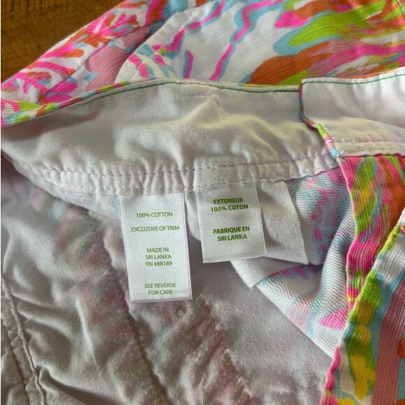 Lilly Pulitzer Womens Callahan Shorts Hot Pink Tropical Pockets Size 4 - Picture 6 of 8